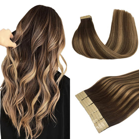 DOORES Tape In Hair Extensions 20pcs 20" front view