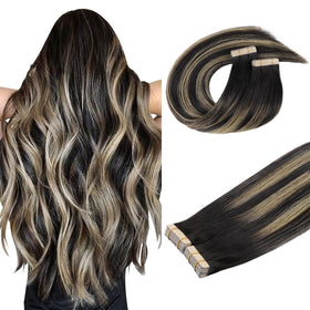 DOORES Tape In Hair Extensions 20pcs 20 inch front view