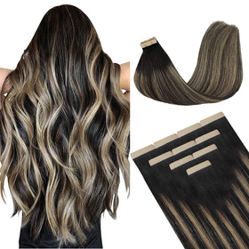 DOORES Tape In Hair Extensions 20pcs 22-inch front view