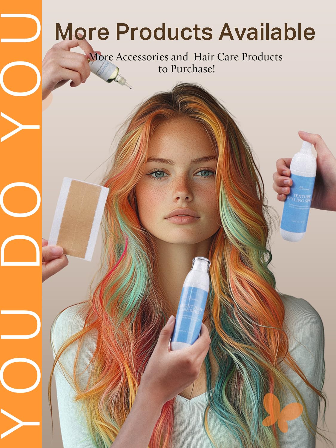 DOORES Tape In Hair Extensions 20pcs application guide