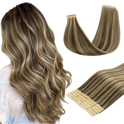 DOORES Tape in Hair Extensions 20pcs pack front view