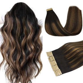 DOORES Tape in Hair Extensions 20pcs pack front view