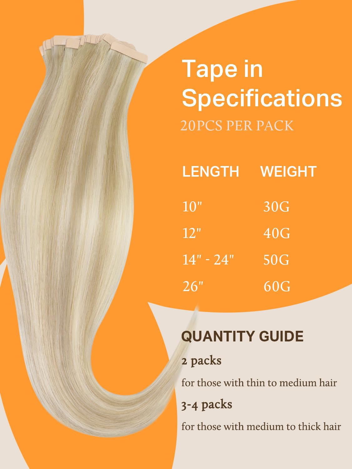 DOORES Tape in Hair Extensions displayed in popular colours