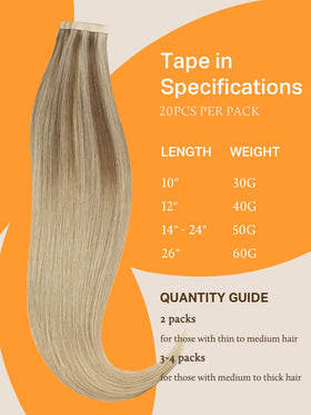 DOORES Tape in Hair Extensions displayed in various colours
