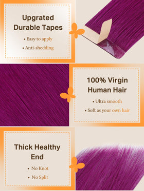DOORES Tape In Hair Extensions displayed in various shades