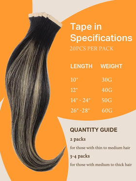 DOORES Tape in Hair Extensions displayed in various shades