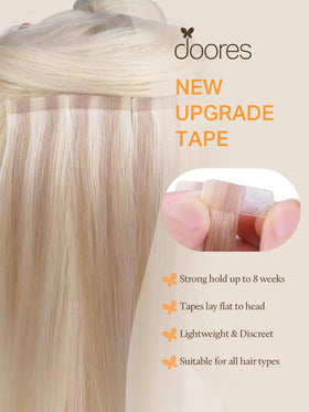 DOORES Tape In Hair Extensions displayed on a flat surface