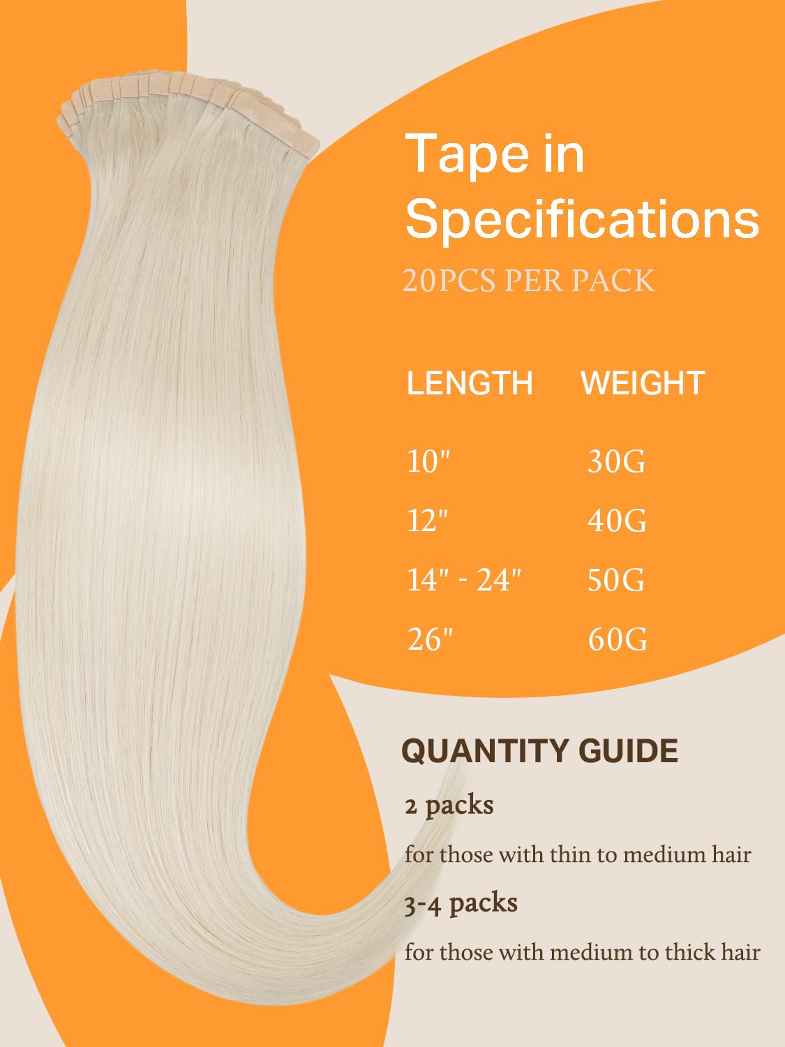 DOORES Tape In Hair Extensions displayed on a model
