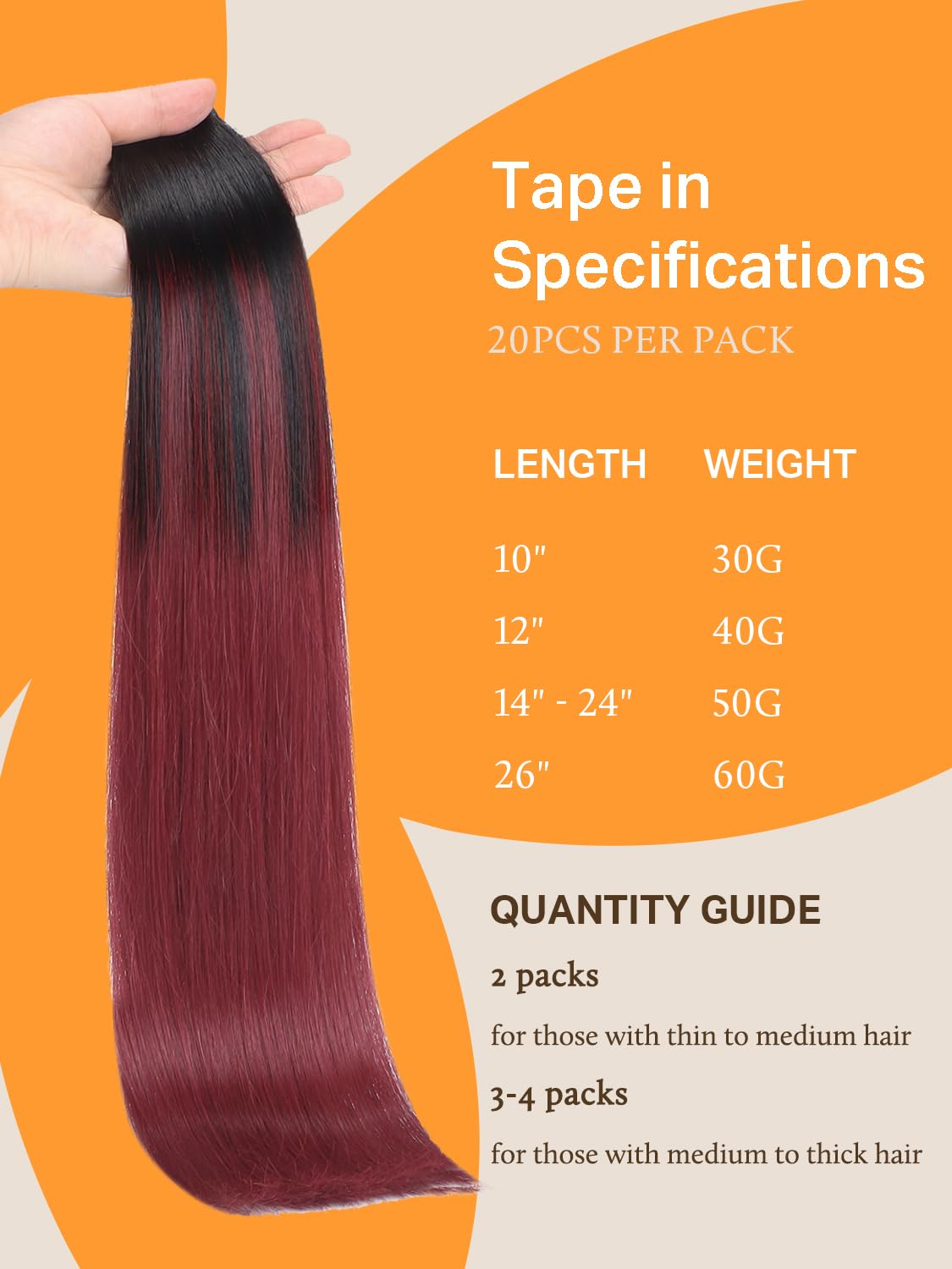 DOORES Tape in Hair Extensions displayed on a model