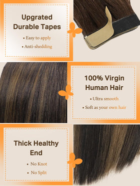 DOORES Tape In Hair Extensions displayed with packaging