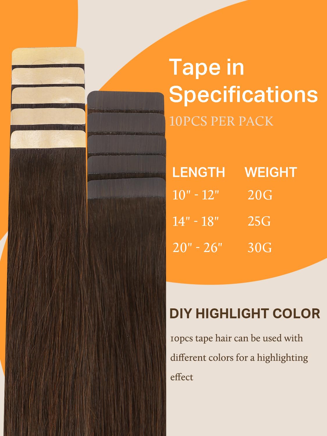 DOORES Tape in Hair Extensions displayed with styling tools