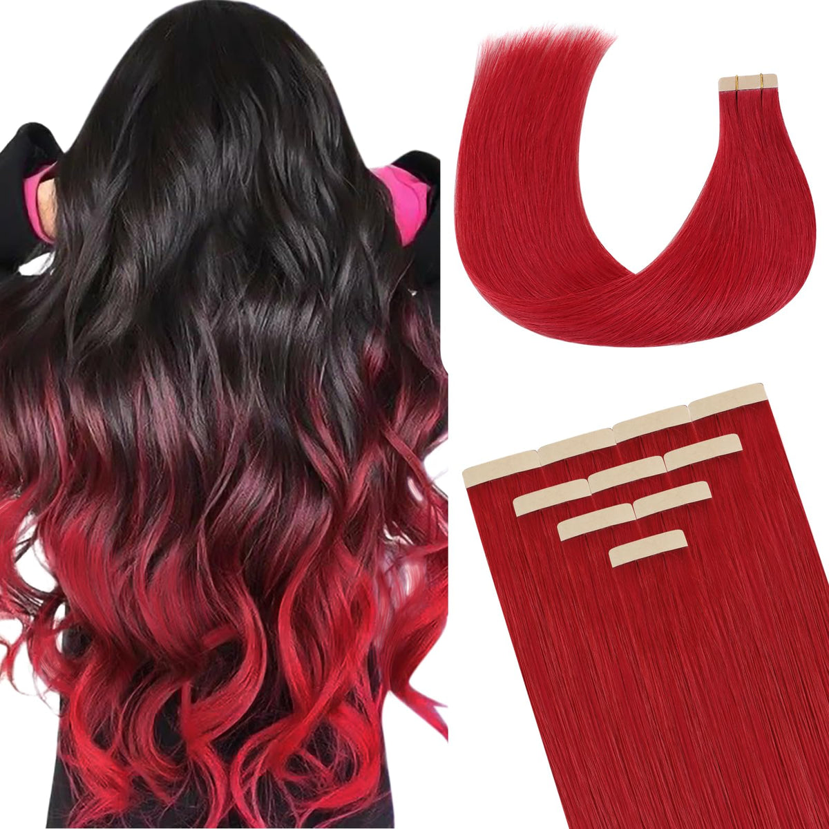 DOORES Tape In Hair Extensions front view in packaging