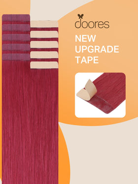DOORES Tape In Hair Extensions Human Hair various shades