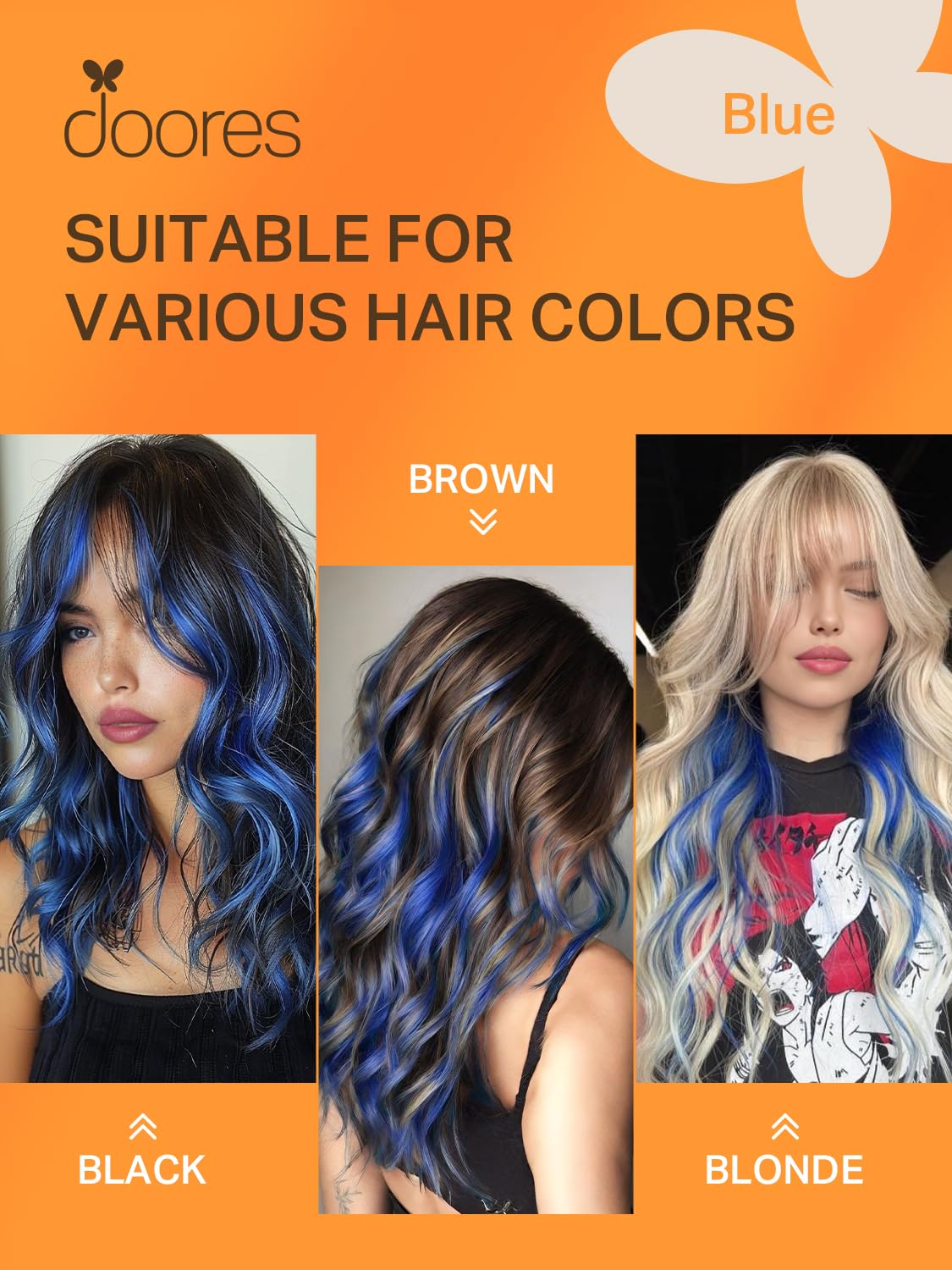 DOORES Tape In Hair Extensions in a salon setting