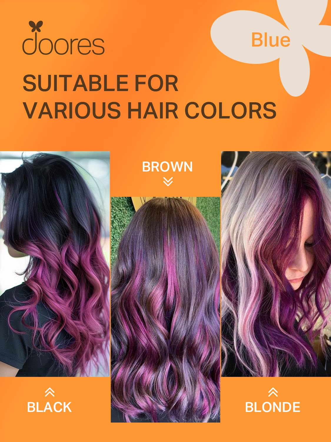 DOORES Tape In Hair Extensions in a salon setting