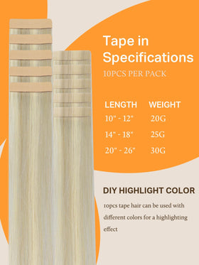 DOORES Tape in Hair Extensions in balayage colour