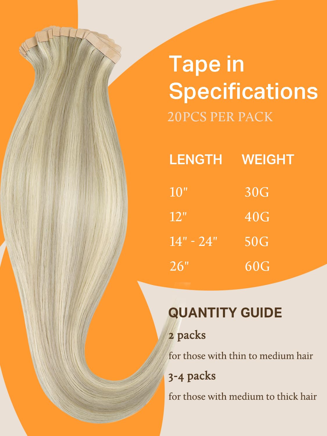 DOORES Tape in Hair Extensions in balayage colour