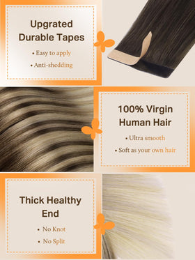 DOORES Tape in Hair Extensions in various colour options