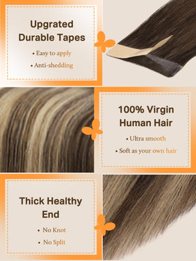DOORES Tape in Hair Extensions in various colours