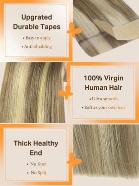 DOORES Tape in Hair Extensions in various lengths