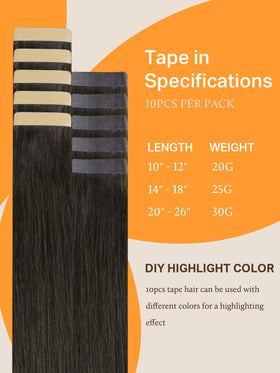 DOORES Tape in Hair Extensions in various popular colours