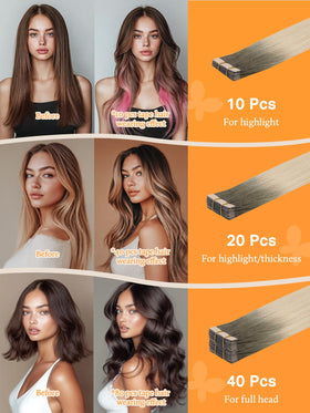 DOORES Tape in Hair Extensions installation process