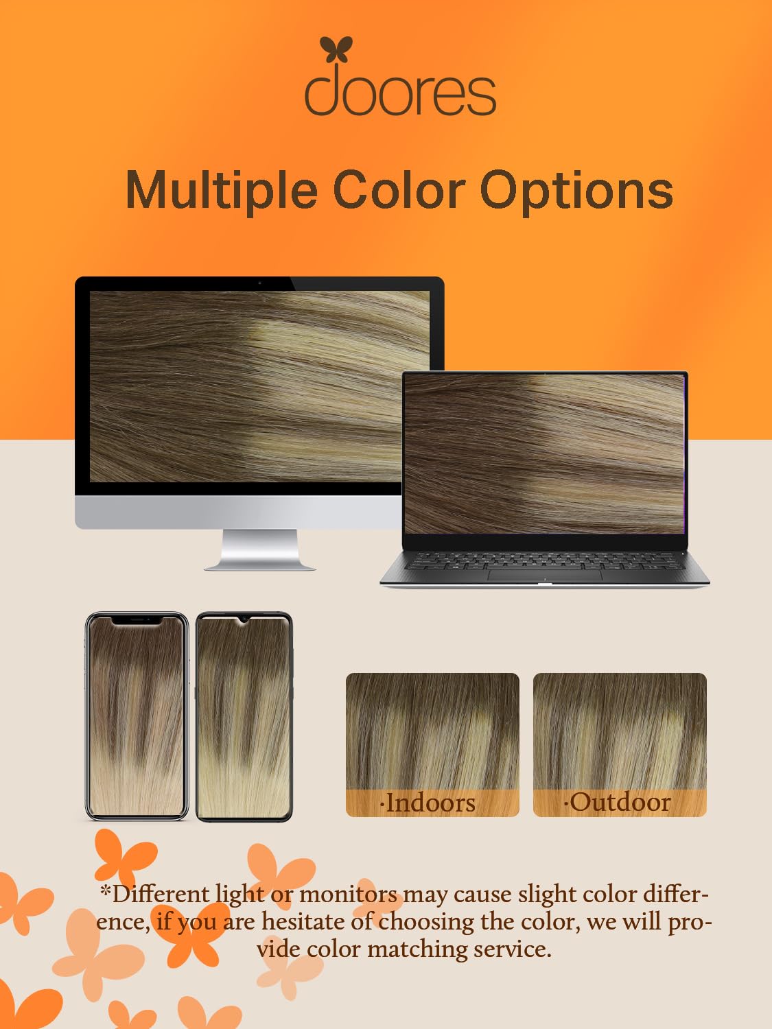 DOORES Tape in Hair Extensions installation process