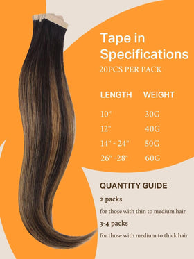 DOORES Tape In Hair Extensions length comparison