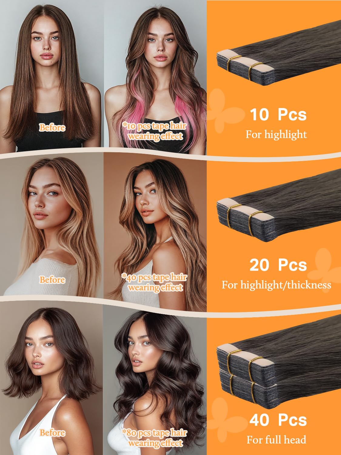 DOORES Tape in Hair Extensions on a model at a wedding