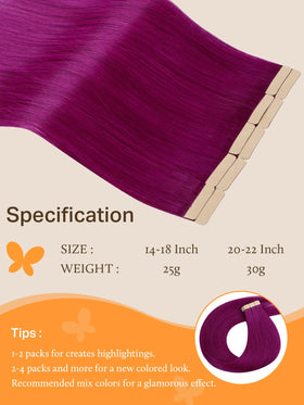 DOORES Tape In Hair Extensions on a model showing length