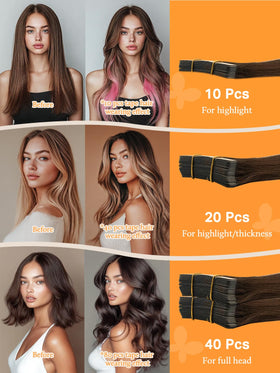DOORES Tape in Hair Extensions on model