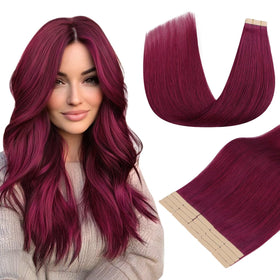 DOORES Tape in Hair Extensions pack front view with 20 pieces