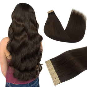 DOORES Tape in Hair Extensions pack front view with 20 pieces
