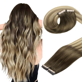 DOORES Tape in Hair Extensions pack front view with 40 pieces