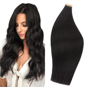 DOORES Tape in Hair Extensions pack front view with 80g volume