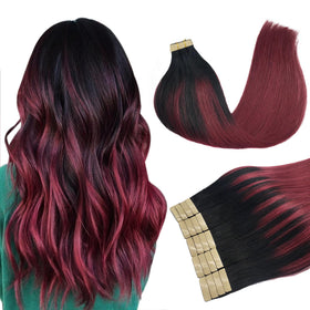 DOORES Tape in Hair Extensions pack with 20 pieces