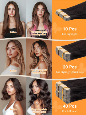 DOORES Tape in Hair Extensions packaging details
