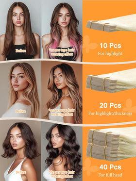 DOORES Tape in Hair Extensions packaging details