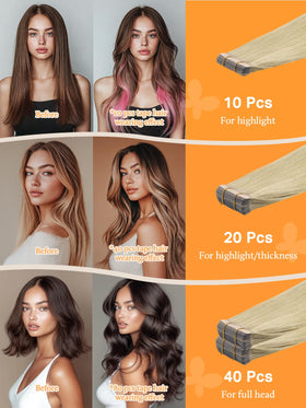 DOORES Tape in Hair Extensions packaging details