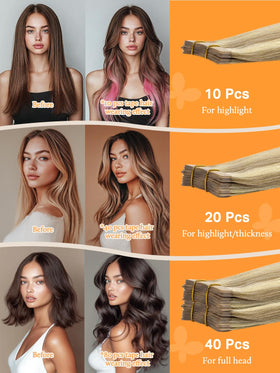 DOORES Tape in Hair Extensions packaging side view