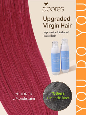 DOORES Tape In Hair Extensions packaging with multiple shades displayed