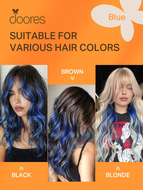 DOORES Tape In Hair Extensions showing colour blending