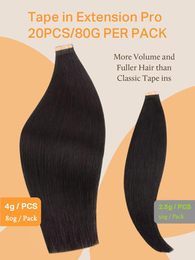 DOORES Tape in Hair Extensions showing transparent tape