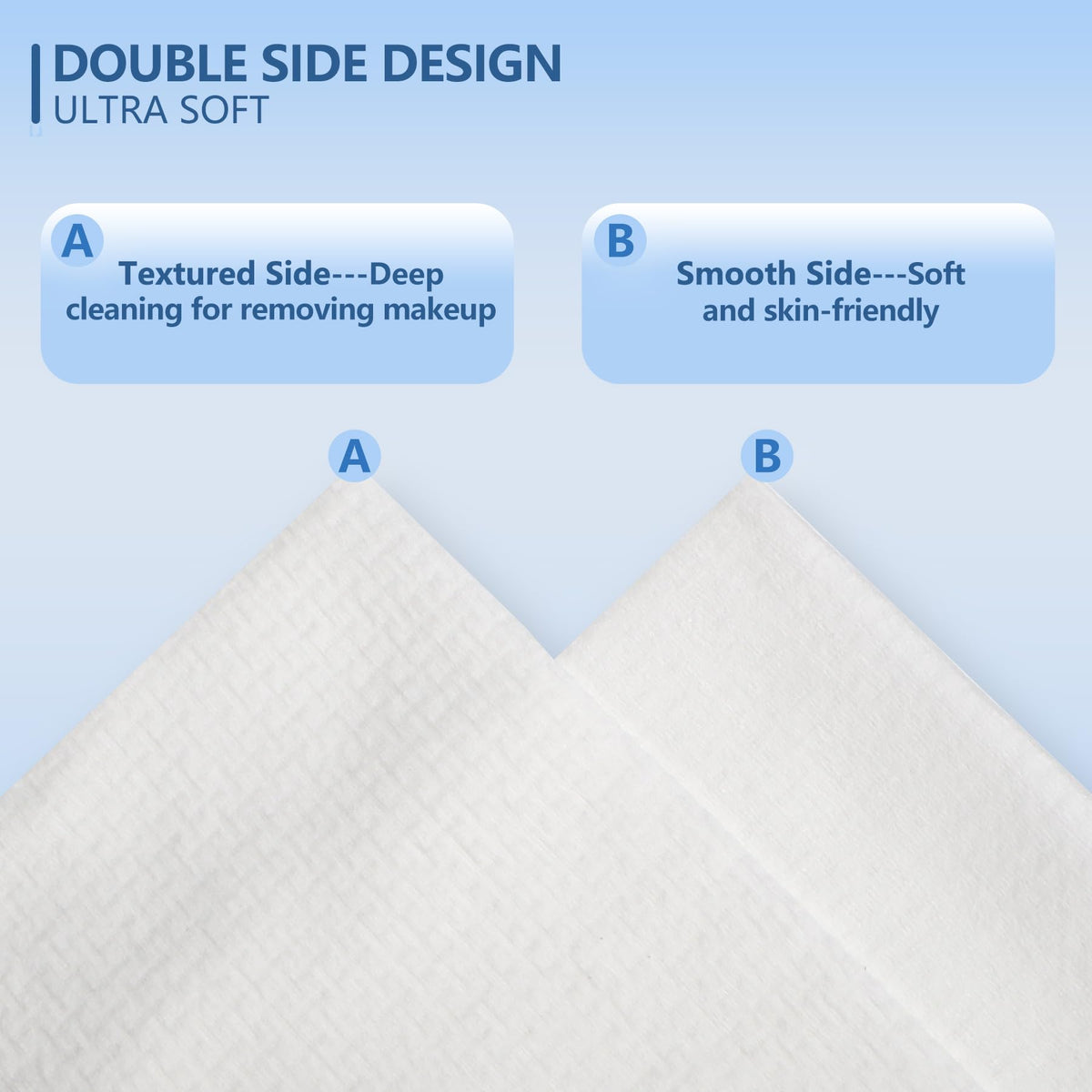 DORAHONEY Disposable Face Towels 12x12 packaging side view