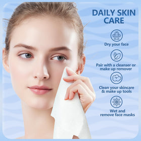 DORAHONEY Disposable Face Towels 12x12 showing textured surface