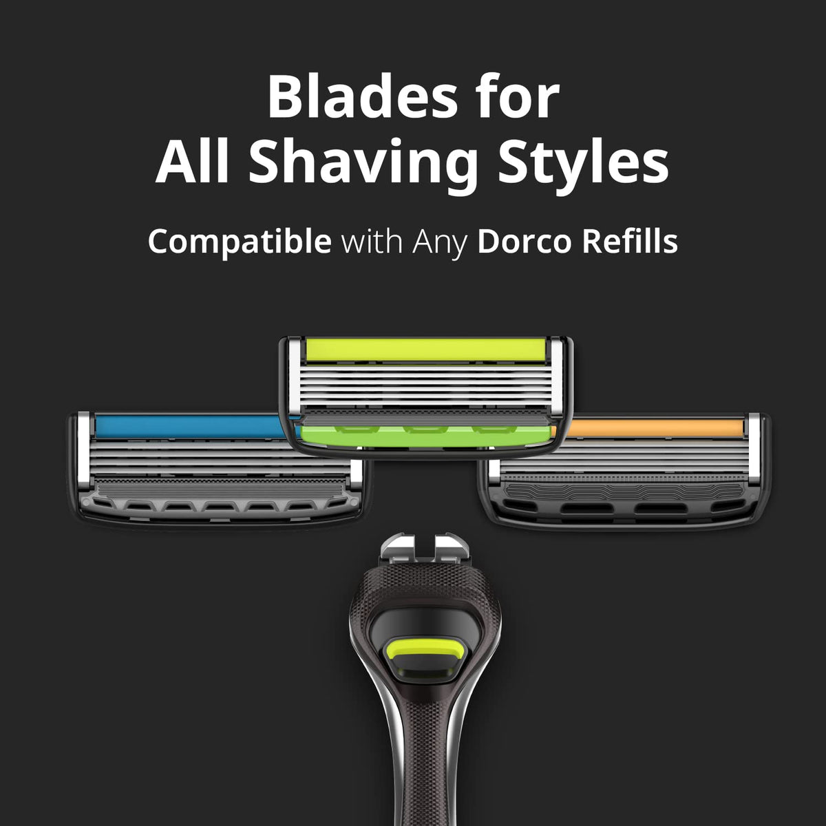 DORCO Pace 6 Pro razor in use on skin