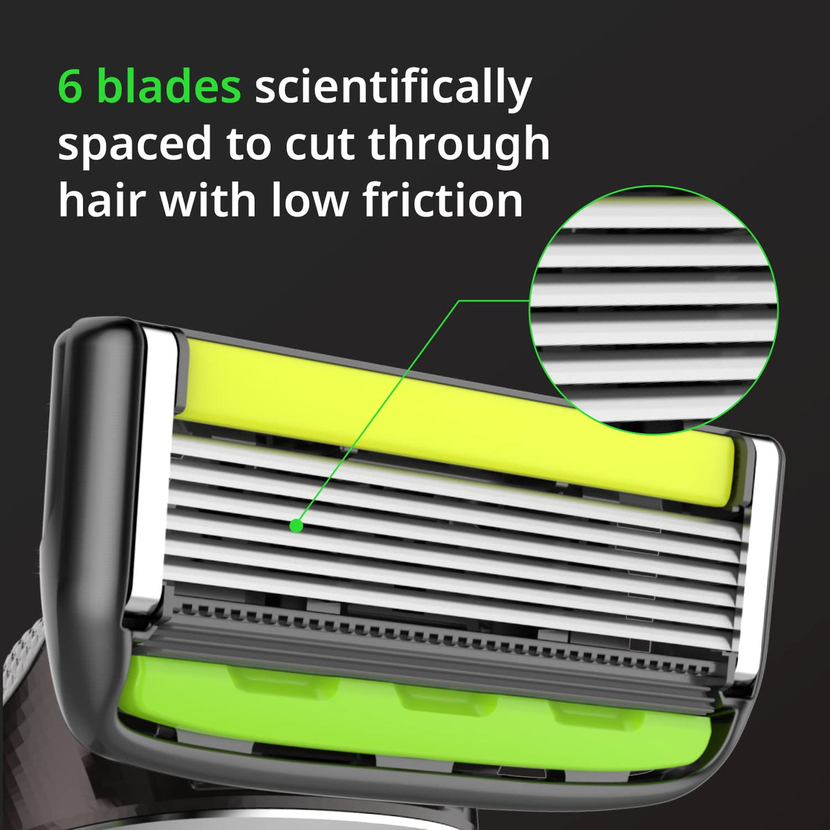 DORCO Pace 6 Pro razor system side view