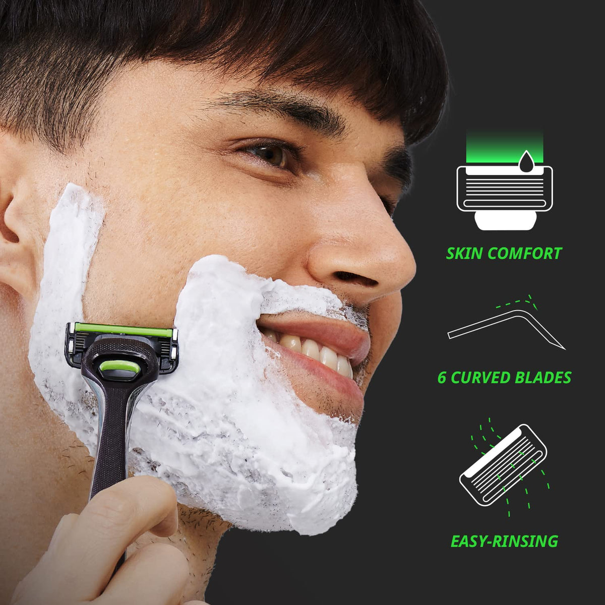 DORCO Pace 6 Pro razor with lubrication strip