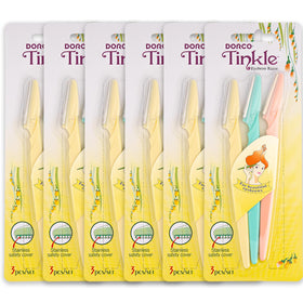 DORCO Tinkle Dermaplaning Tool 18ct front view with razors
