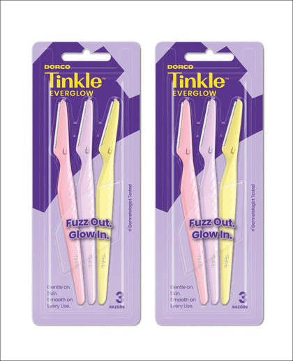 DORCO Tinkle Dermaplaning Tool 6ct front view with protective covers